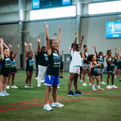 photo of athletes at a girls in sports event in michigan